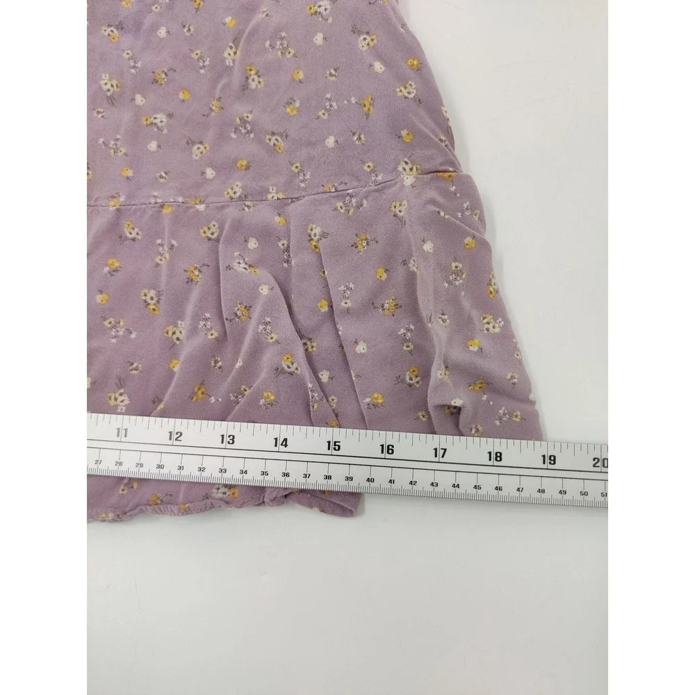Hollister Women's Ultra‎ High-Rise Floral Mini Skirt Purple XS